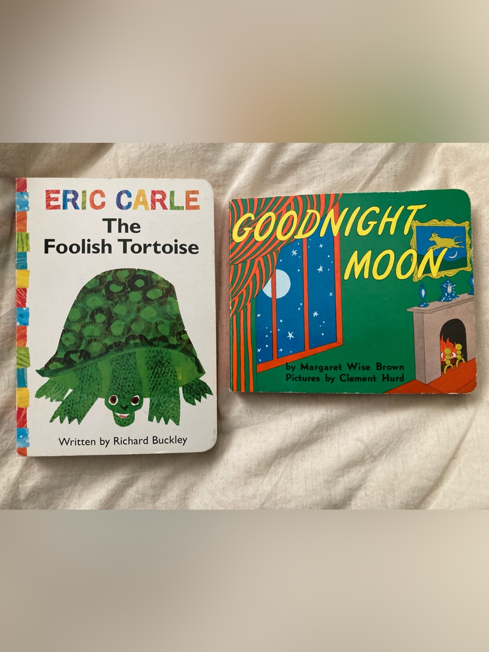 Lot of 2 board books Goodnight Moon and Foolish Tortoise